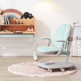 Adjustable height children's learning chair with comfortable backrest for study and play